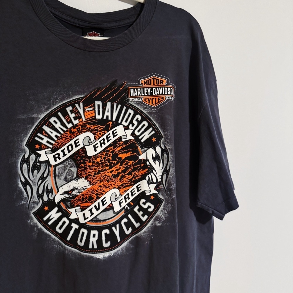 Harley-Davidson - Dark Grey Ride Free Live Free Shirt